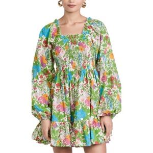 NEW Mille Calista Mini Dress in Summer Garden Smocked Floral Dress - size large
